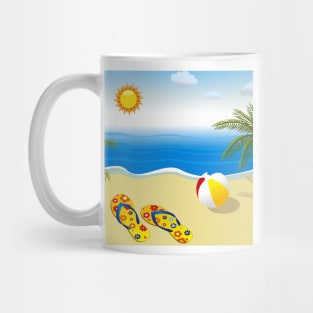 Cheerful Summer Day At The Beach Mug